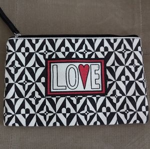 Brighton "Love" Canvas Cosmetics Bag